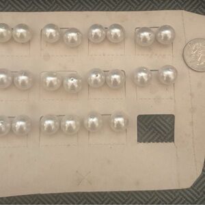 PRICE REDUCED! Vintage Pearl colored Earrings SOLD 2 Pair/ 9 Available